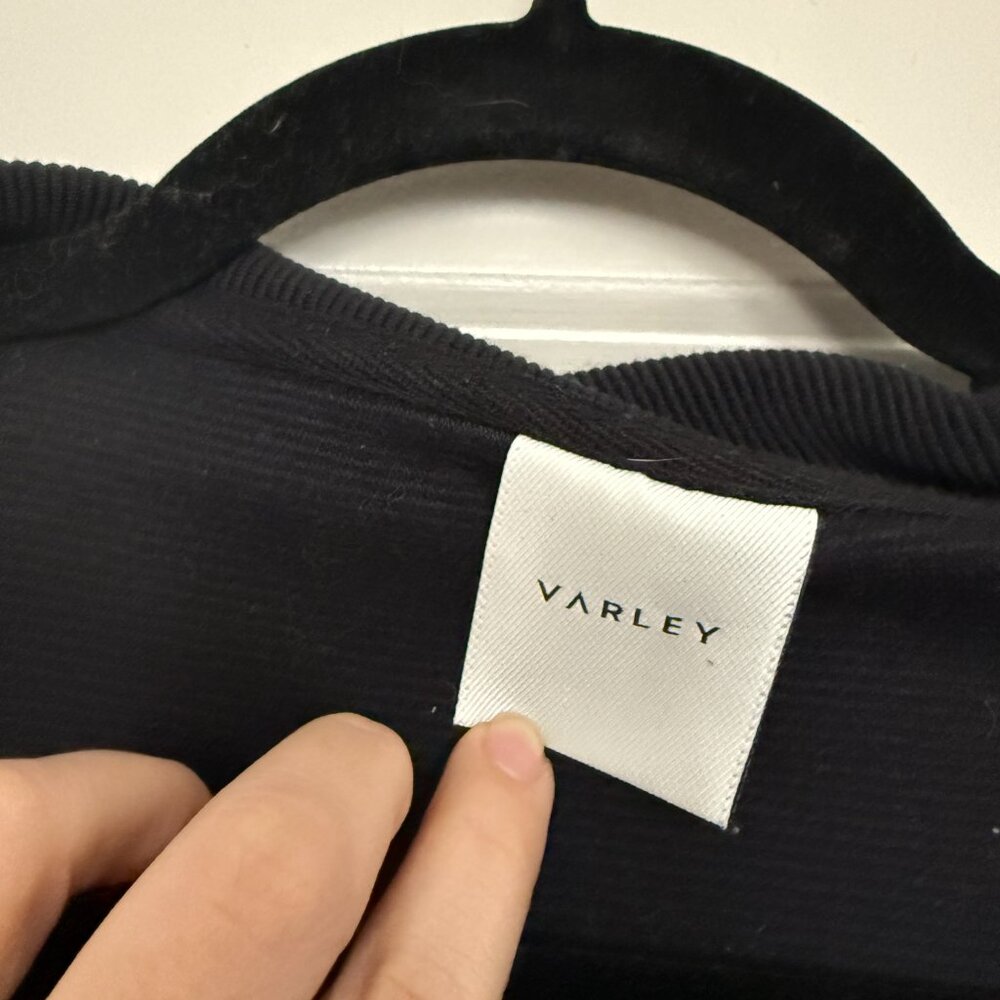 Varley Vine Pullover Ribbed Half Zip Sweater Blac… - image 2